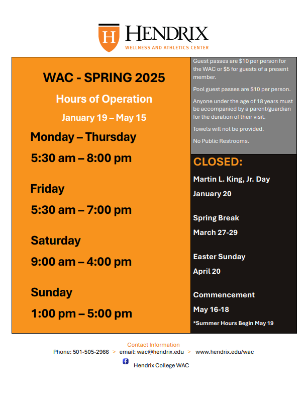 Spring 25 Wac Hours